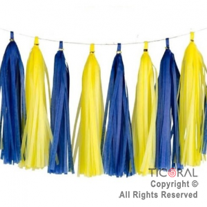 GUIR R6170 BORLAS AZUL Y AMARILLO FLECO x 1